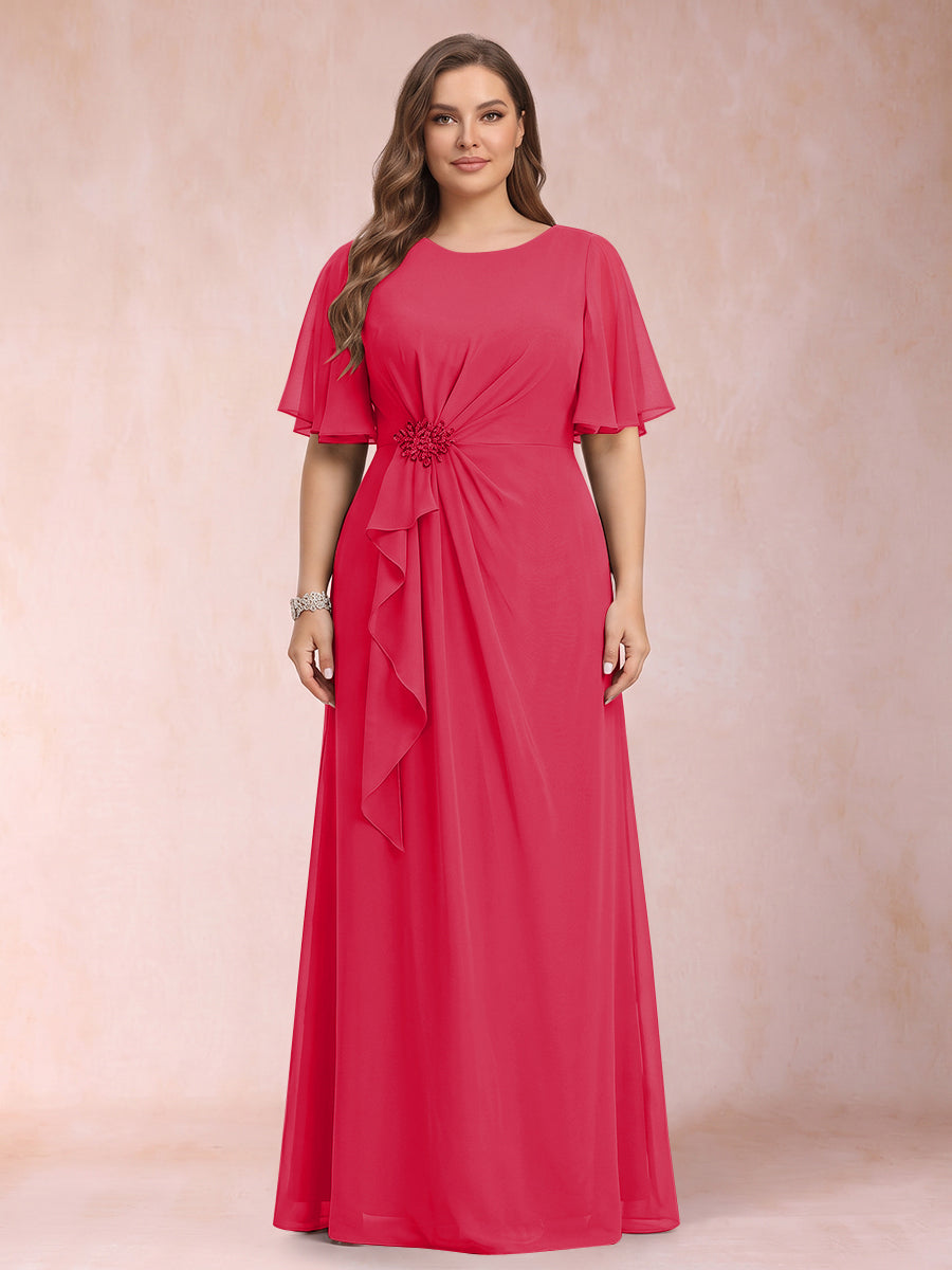 Helena Mae Fuchsia back view mother of the bride dress
