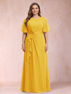 Helena Mae Gold front view mother of the bride dress
