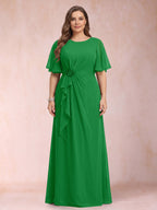 Helena Mae Forest Green front view mother of the bride dress