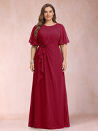 Helena Mae Burgundy back view mother of the bride dress