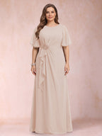 Helena Mae Pearl Pink front view mother of the bride dress