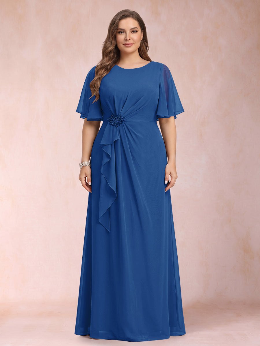 Helena Mae Royal Blue back view mother of the bride dress