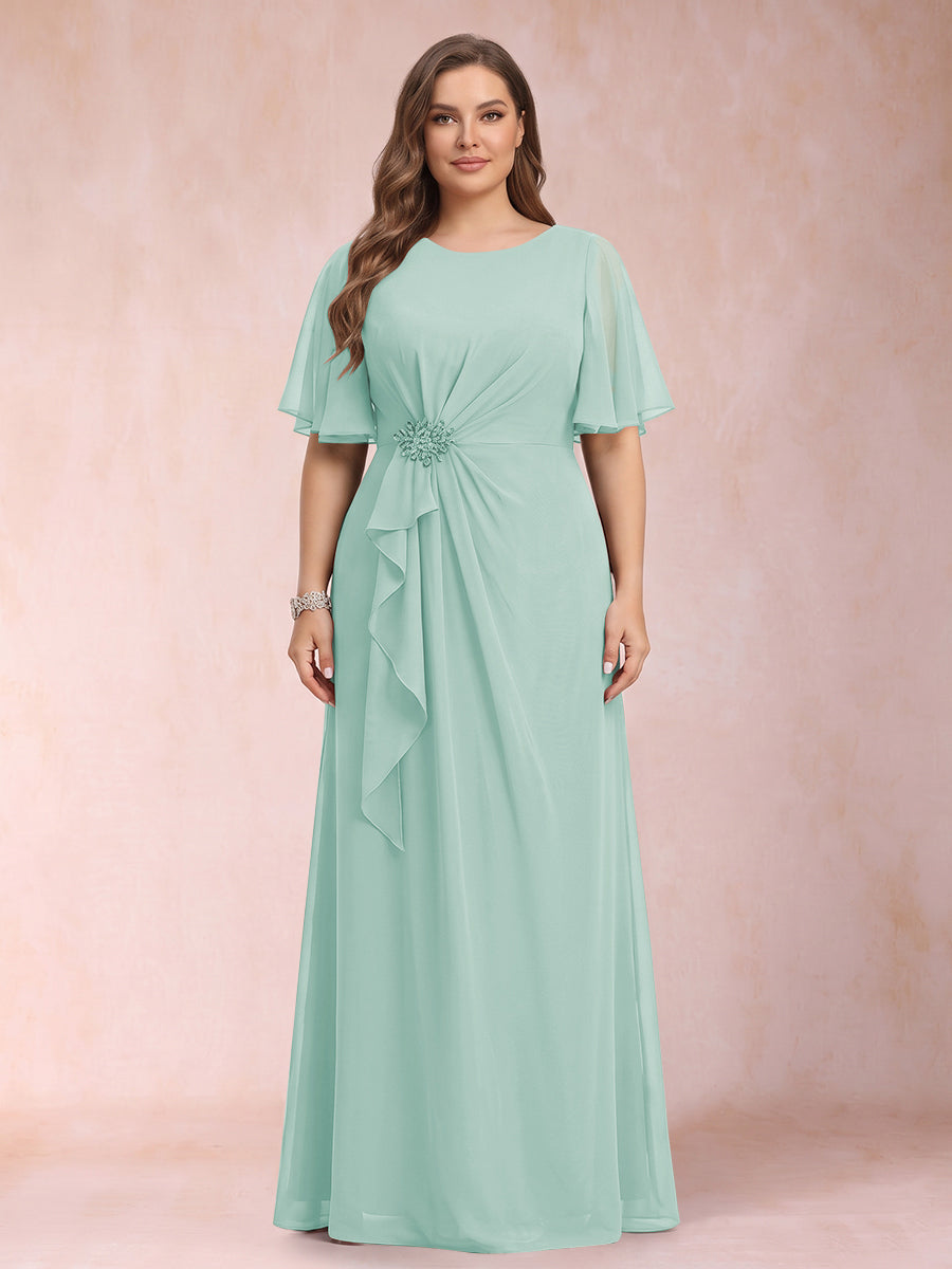 Helena Mae Sky Blue front view mother of the bride dress