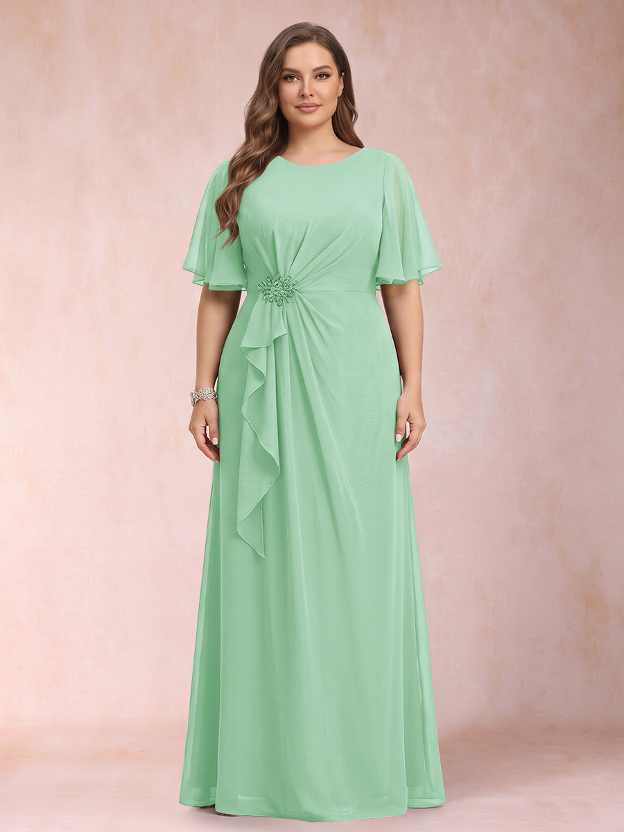 Helena Mae Mint Green front view mother of the bride dress