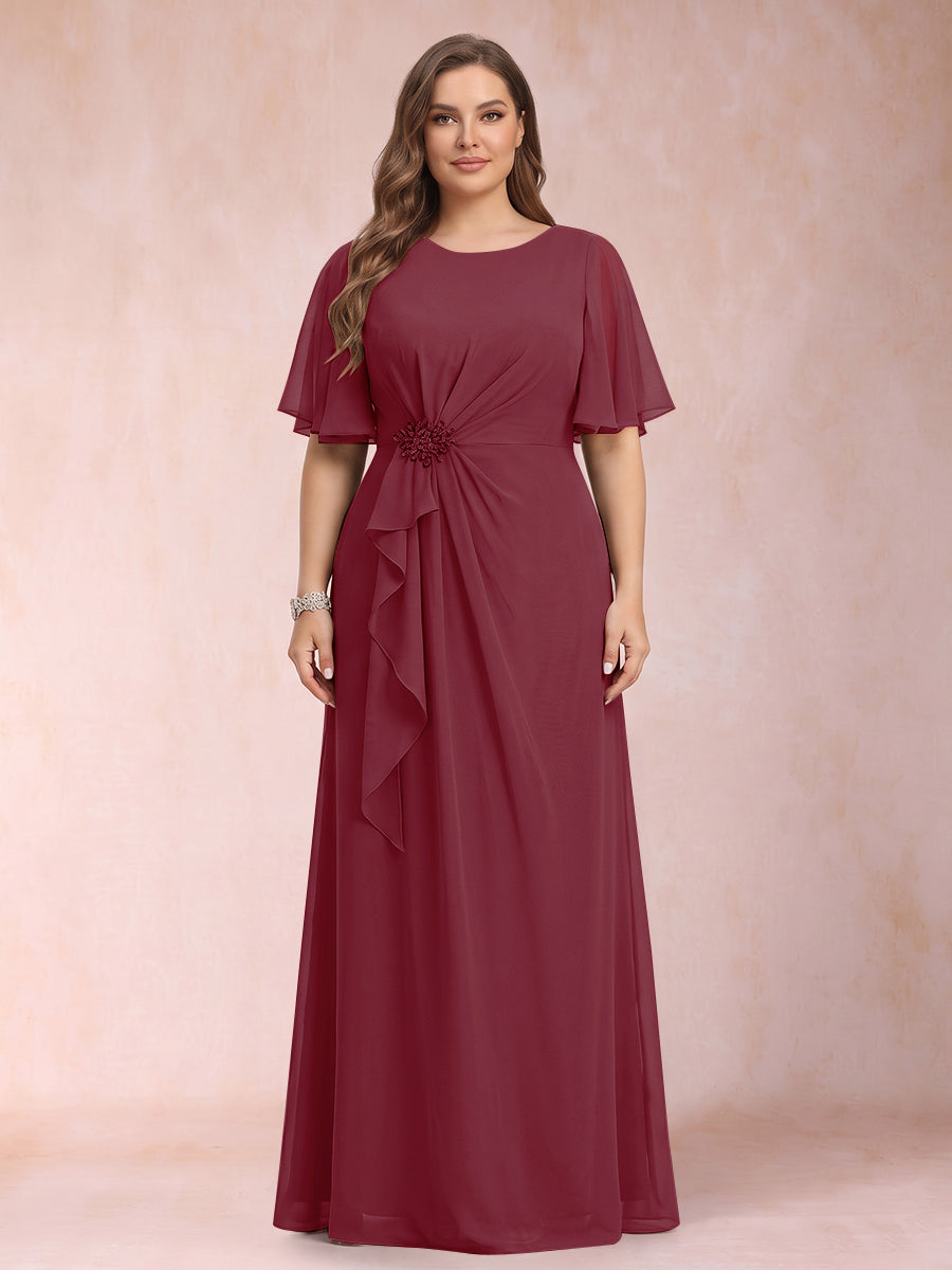 Helena Mae Plum back view mother of the bride dress