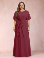 Helena Mae Plum back view mother of the bride dress