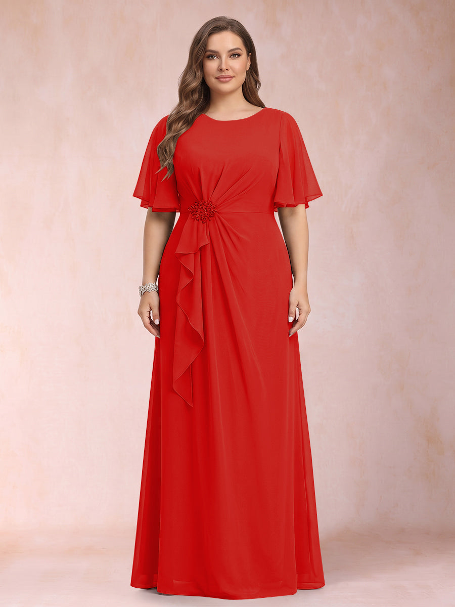 Helena Mae Red front view mother of the bride dress