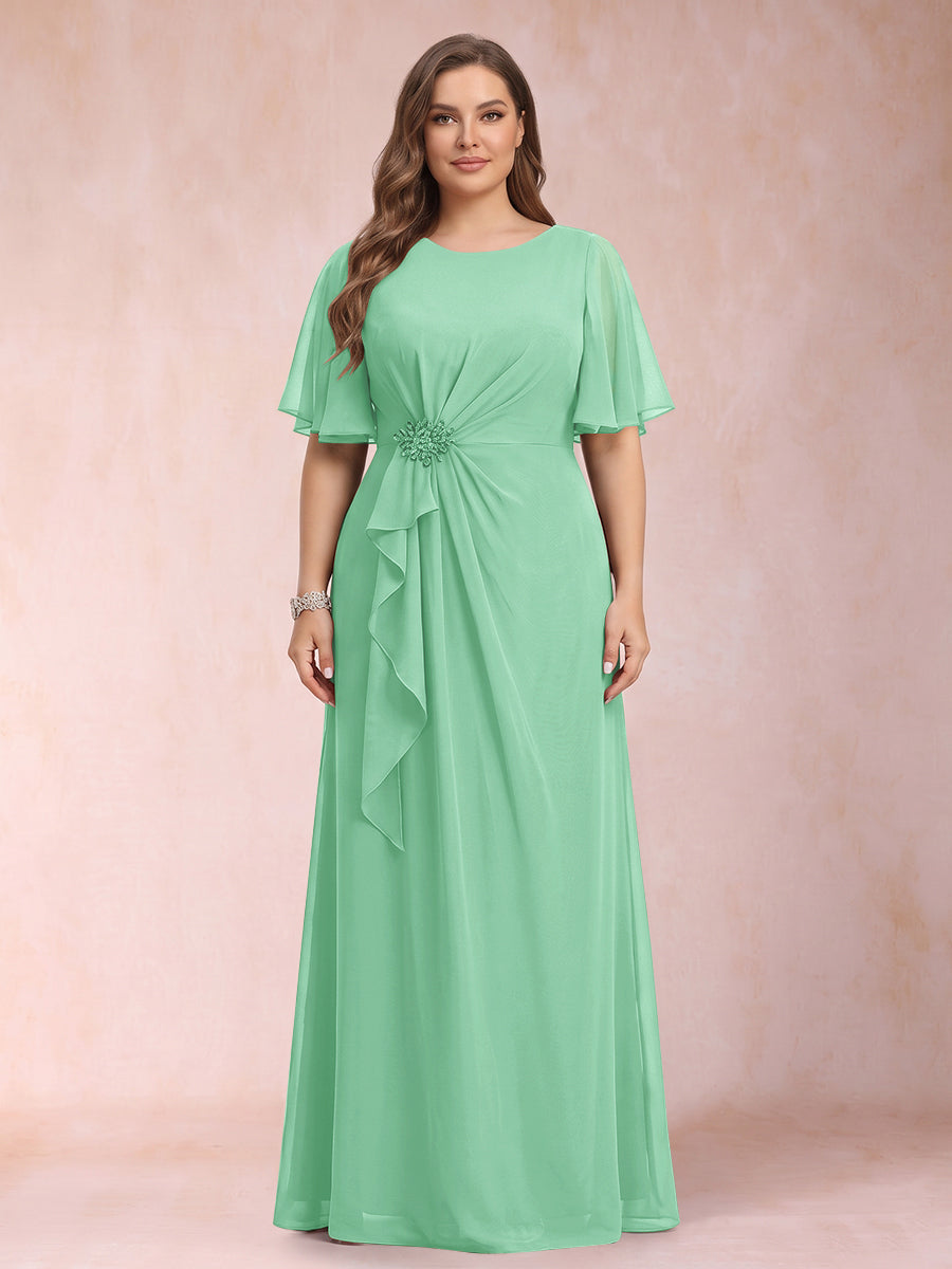 Helena Mae Pool Blue back view mother of the bride dress