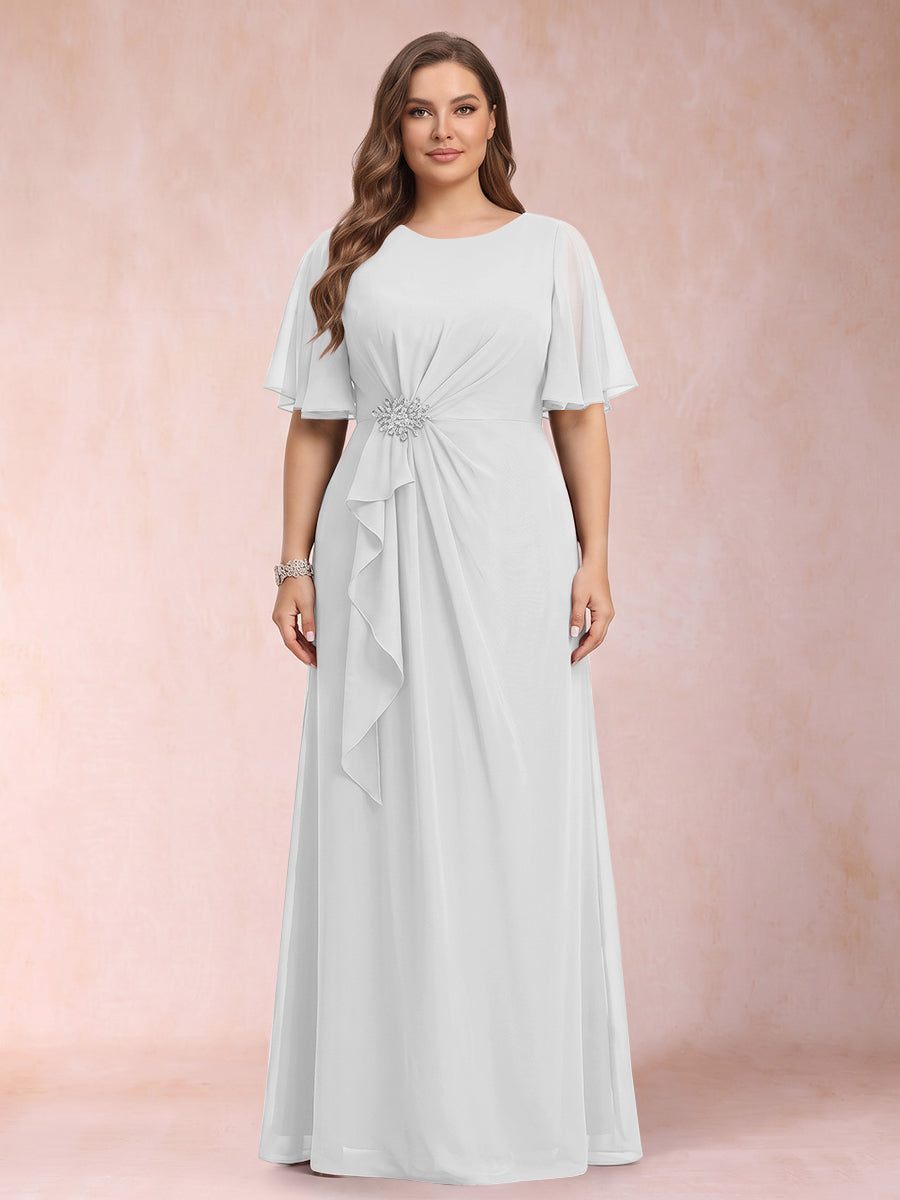 Helena Mae White front view mother of the bride dress