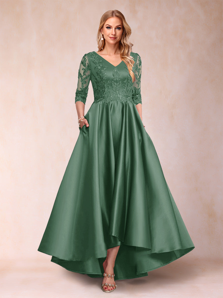 Gabriella June Eucalyptus front view mother of the bride dress