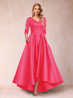 Gabriella June Fuchsia back view mother of the bride dress