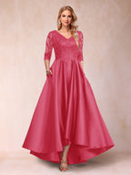 Gabriella June Hot Pink front view mother of the bride dress