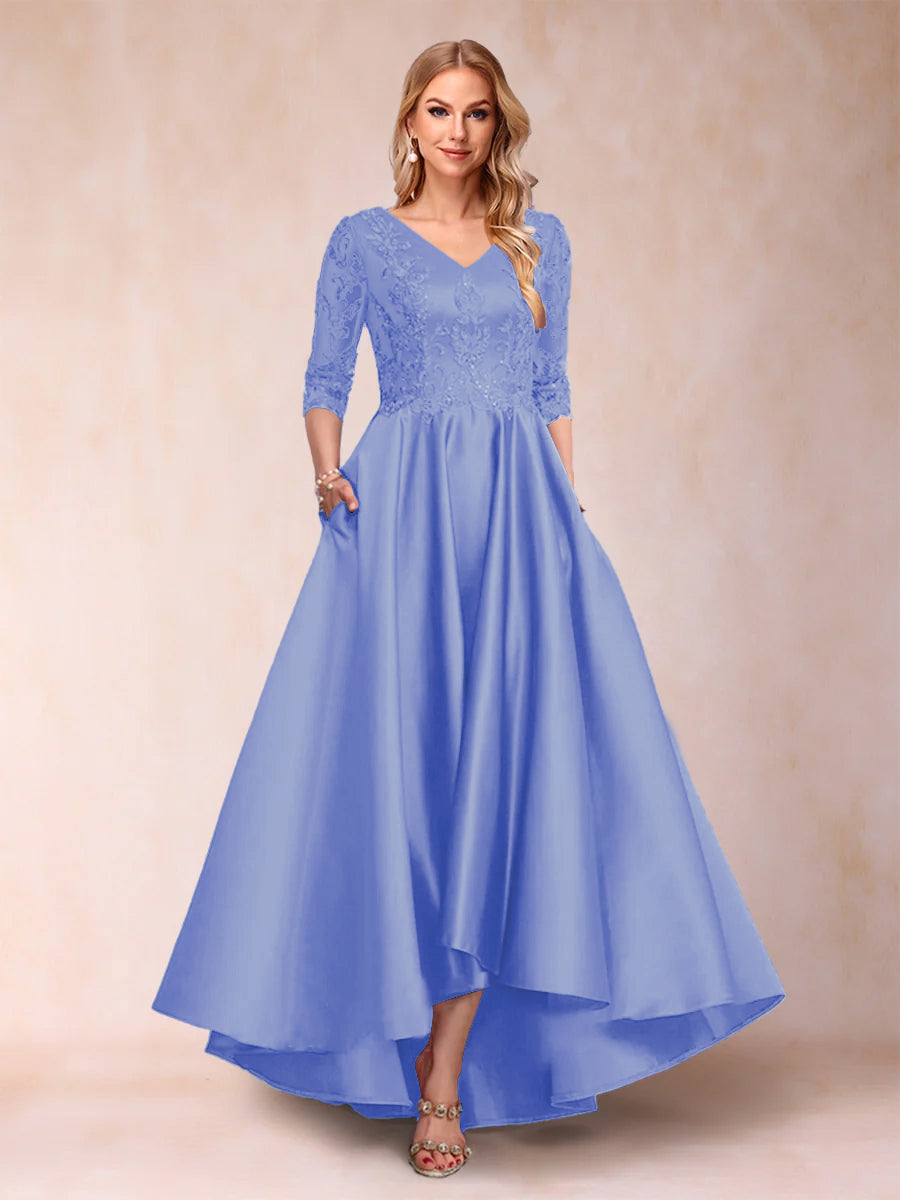 Gabriella June Lavender front view mother of the bride dress