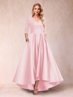 Gabriella June Pearl Pink front view mother of the bride dress
