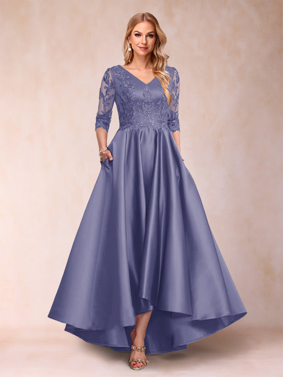 Gabriella June Lilac front view mother of the bride dress