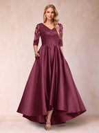 Gabriella June Plum front view mother of the bride dress