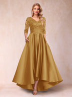 Gabriella June Gold back view mother of the bride dress