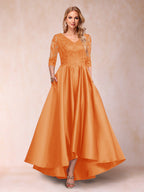 Gabriella June Orange front view mother of the bride dress