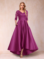 Gabriella June Orchid front view mother of the bride dress