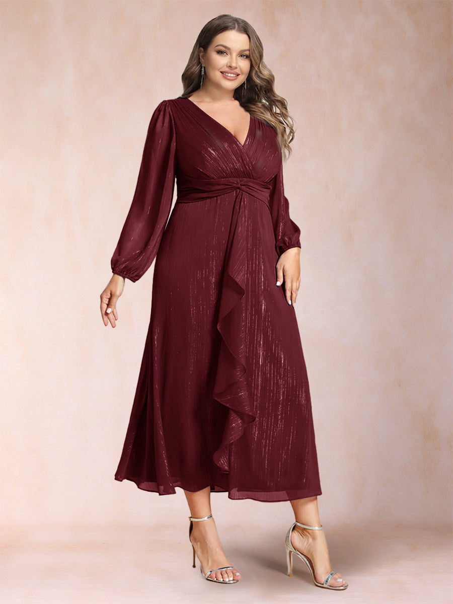 Odette Vale Burgundy front view wedding guest dress