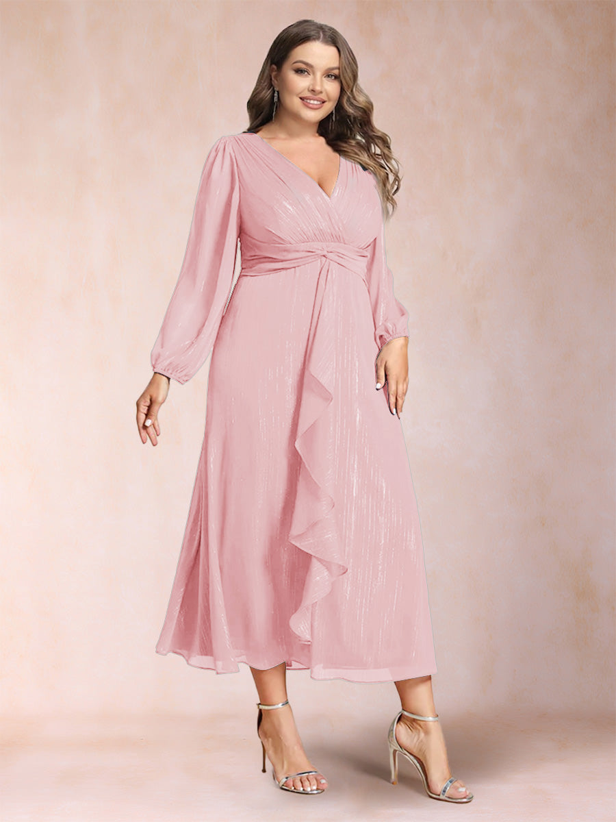 Odette Vale Pearl Pink front view wedding guest dress