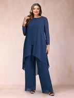 Alessandra Elise Navy Blue detail view 7 mother of the bride dress