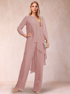 Alessandra Elise Dusty Rose back view mother of the bride dress