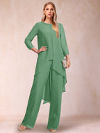 Alessandra Elise Eucalyptus front view mother of the bride dress