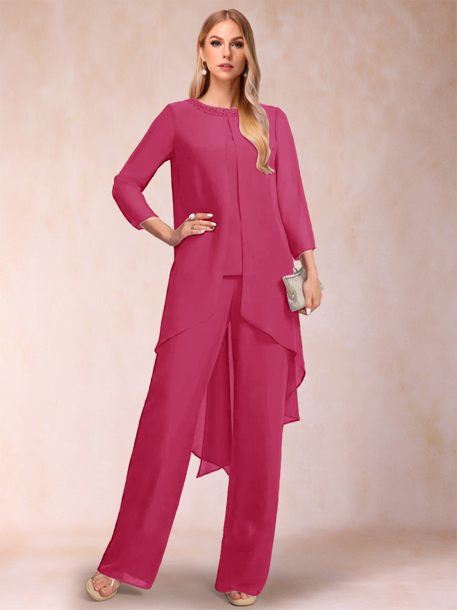 Alessandra Elise Fuchsia front view mother of the bride dress