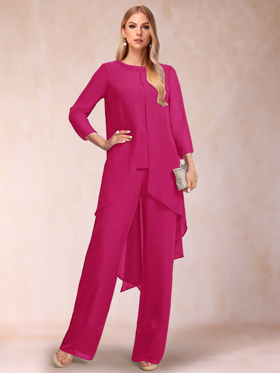 Alessandra Elise Fuchsia back view mother of the bride dress