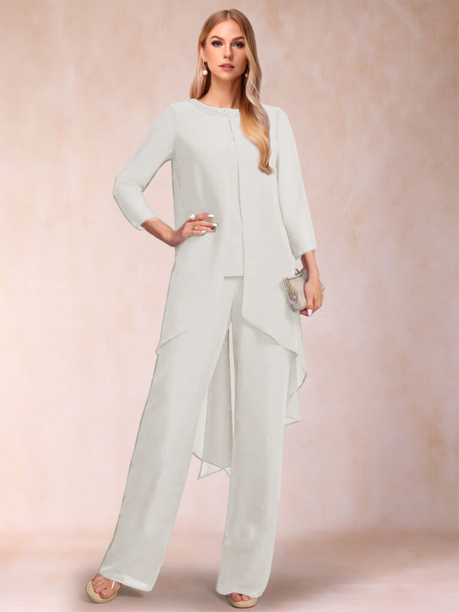 Alessandra Elise Ivory front view mother of the bride dress