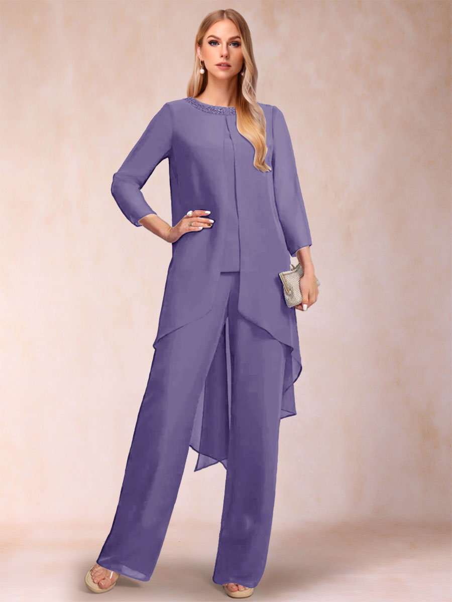 Alessandra Elise Lilac front view mother of the bride dress