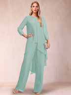 Alessandra Elise Pool Blue front view mother of the bride dress