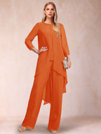 Alessandra Elise Orange front view mother of the bride dress