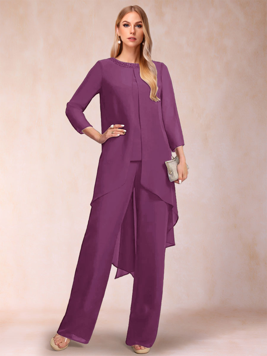 Alessandra Elise Orchid front view mother of the bride dress