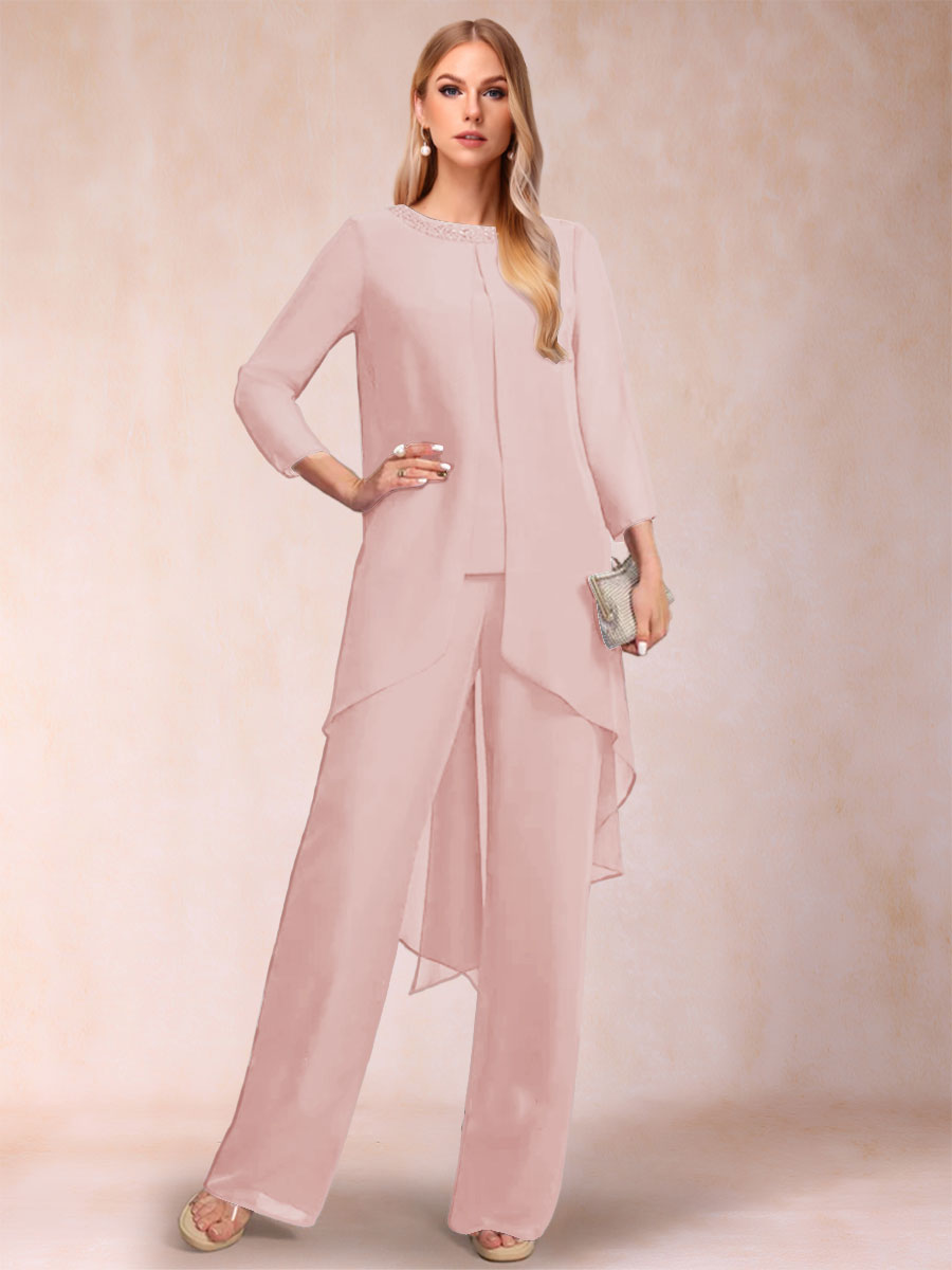 Alessandra Elise Pearl Pink back view mother of the bride dress