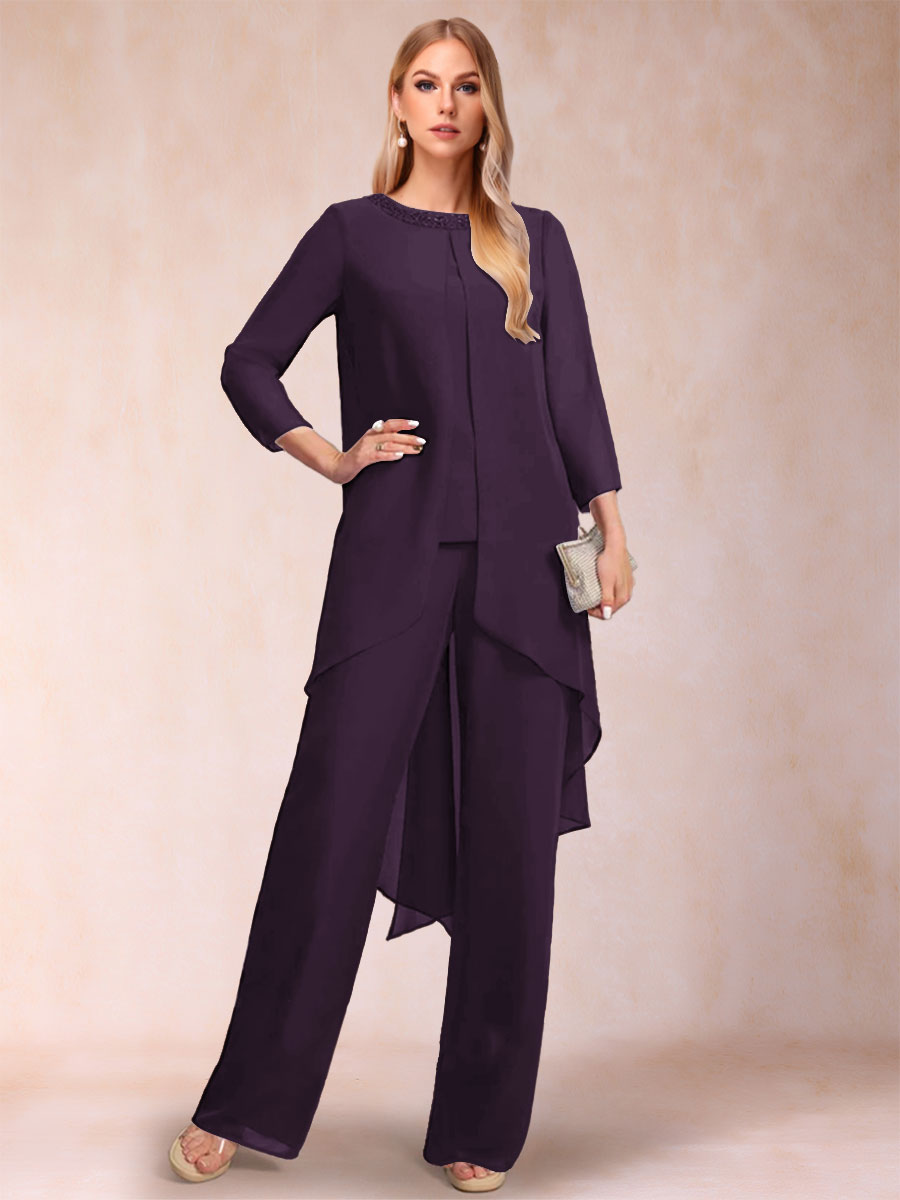 Alessandra Elise Plum back view mother of the bride dress
