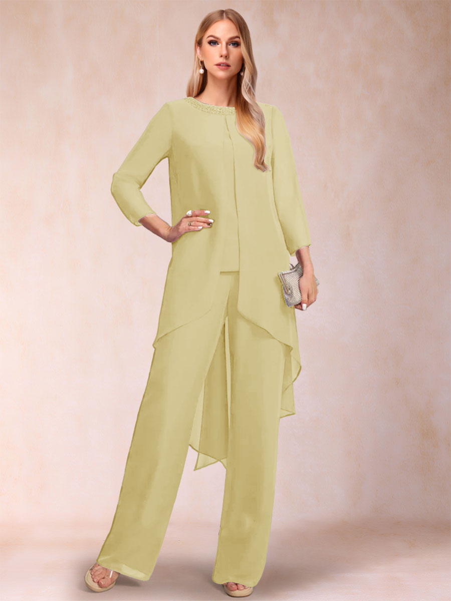 Alessandra Elise Yellow front view mother of the bride dress