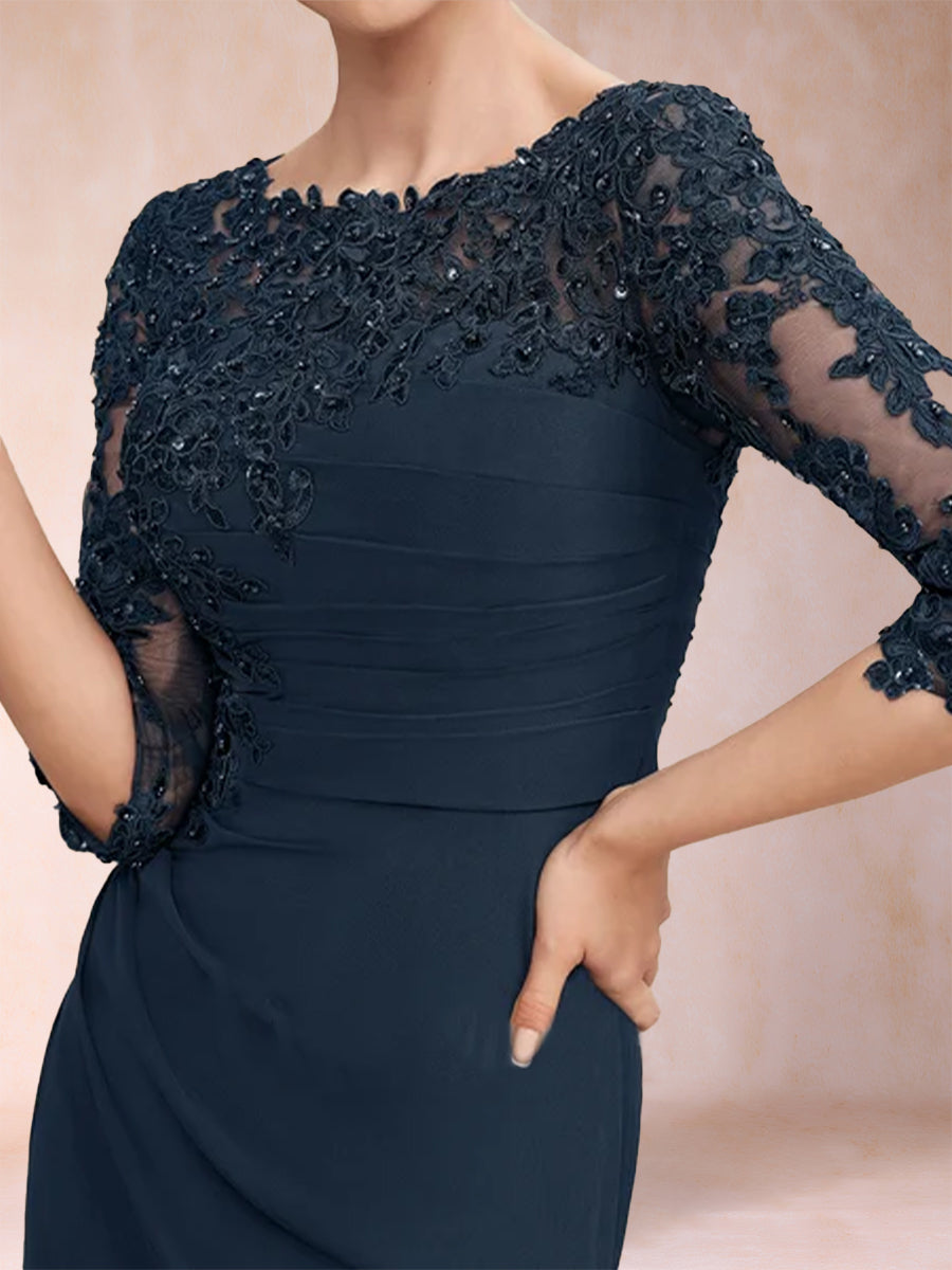 Cressida Joy Navy Blue detail view 7 mother of the bride dress