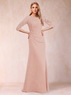 Cressida Joy Blush front view mother of the bride dress