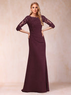 Cressida Joy Burgundy front view mother of the bride dress
