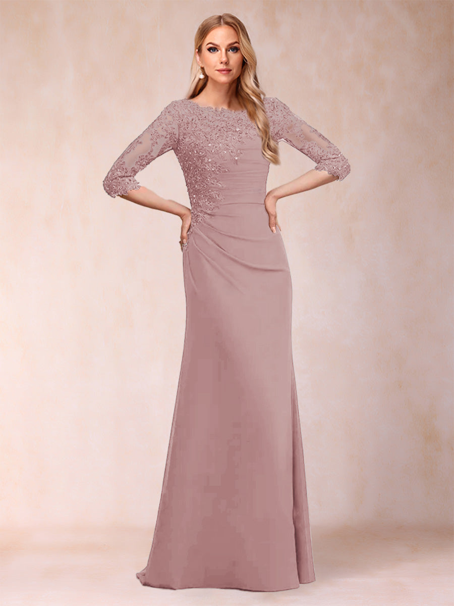 Cressida Joy Dusty Rose back view mother of the bride dress