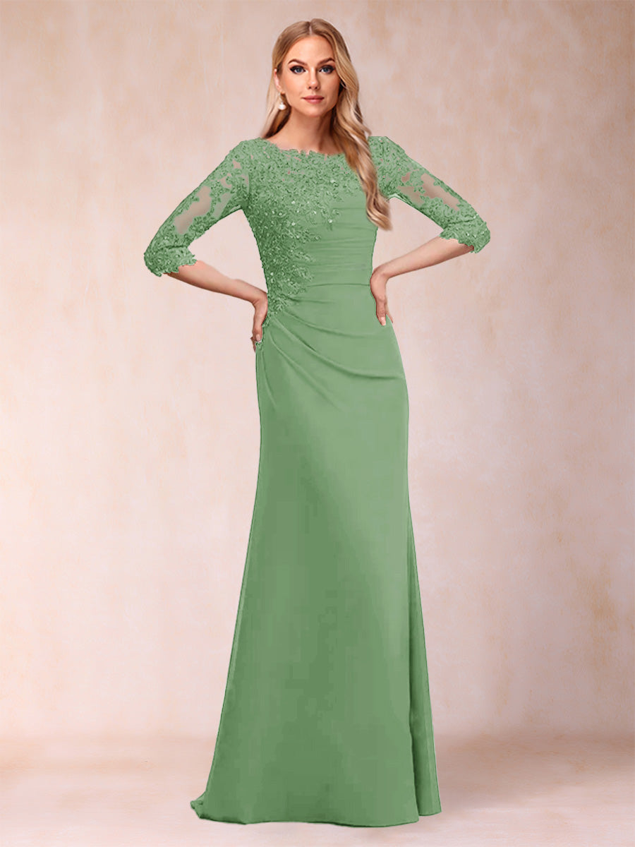 Cressida Joy Sage Green front view mother of the bride dress