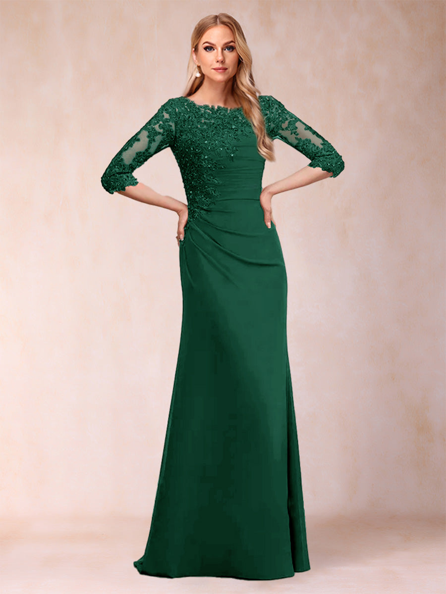 Cressida Joy Emerald front view mother of the bride dress
