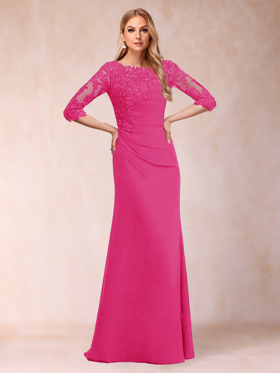 Cressida Joy Hot Pink front view mother of the bride dress