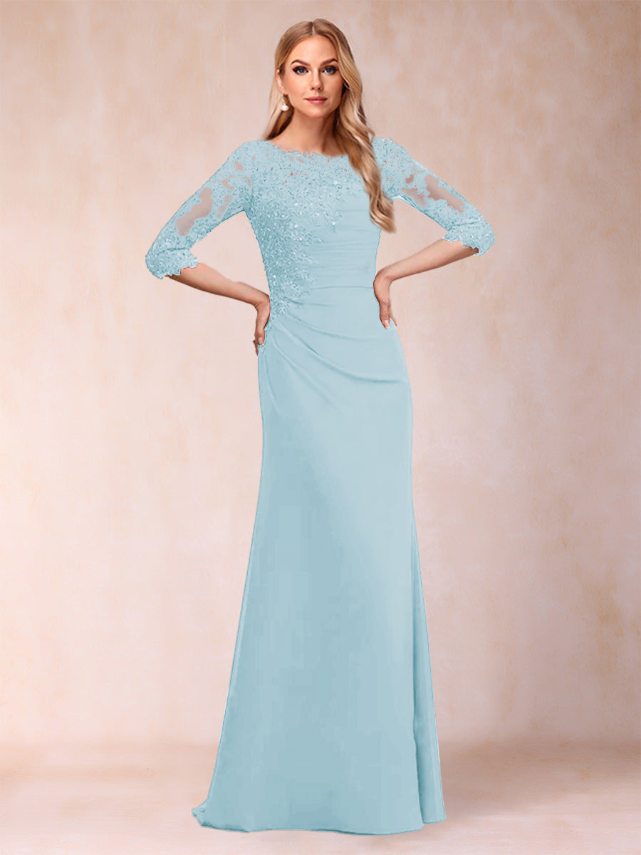 Cressida Joy Sky Blue front view mother of the bride dress