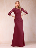 Cressida Joy Burgundy back view mother of the bride dress
