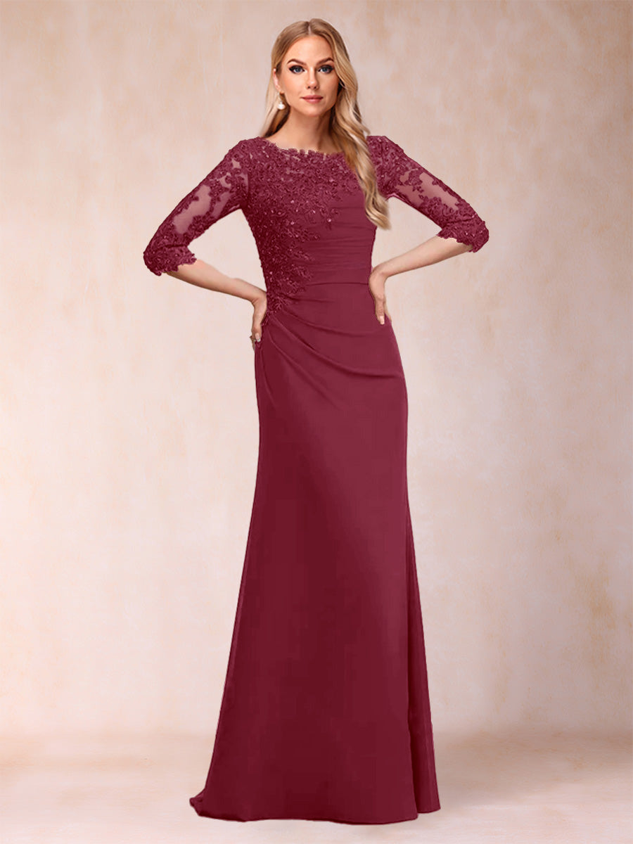 Cressida Joy Burgundy back view mother of the bride dress