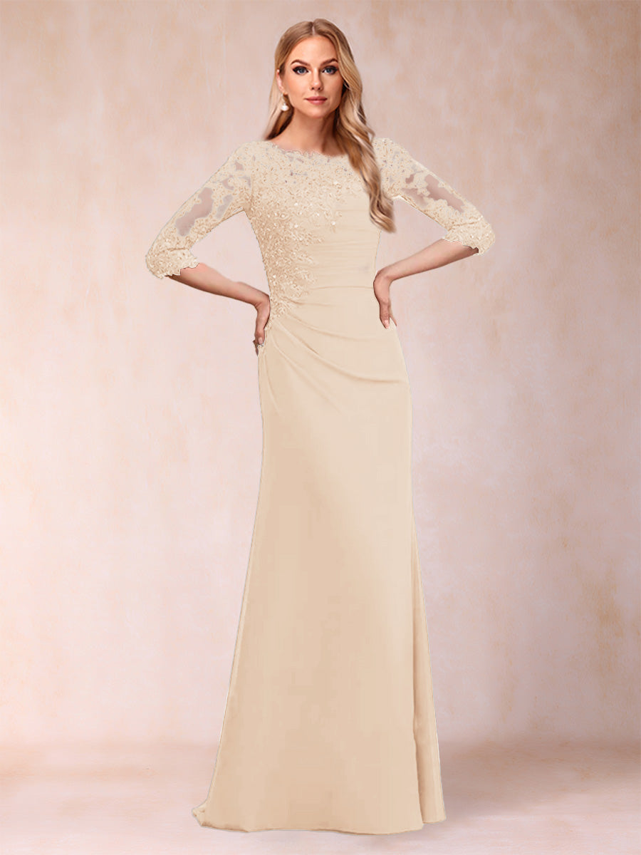 Cressida Joy Champagne back view mother of the bride dress