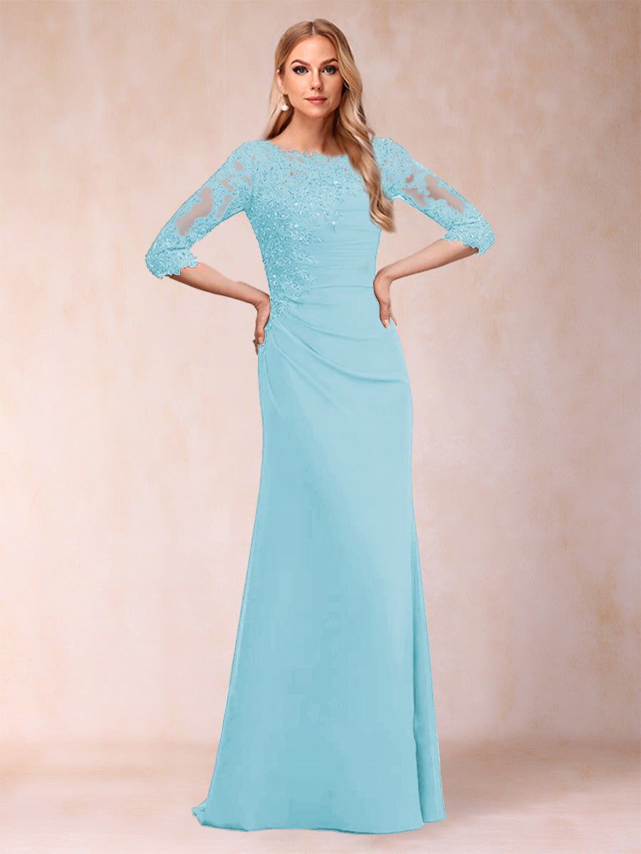 Cressida Joy Sky Blue back view mother of the bride dress